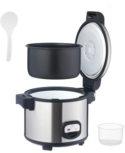 Metro Professional Cuociriso GRC1950, acciaio inox, 12 litri, 1950 W, funzione scaldavivande rivestimento antiaderente, 30 porzioni in 45 minuti, argento