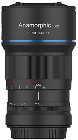 SIRUI 50 mm F1,8 1,33X Anamorphotisches Cine-Objektiv APS-C (E-Mount) für a6400/FX30/ZV-E10