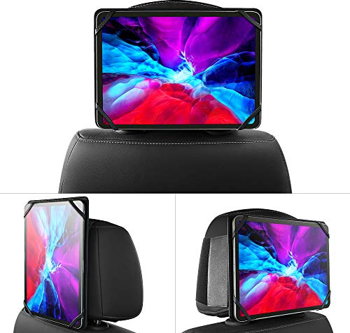 memumi 𝟐𝟎𝟐5 𝗨𝗽𝗴𝗿𝗮𝗱𝗲𝗱 Supporto per Tablet Poggiatesta Auto, Supporto per Sedile Posteriore Auto Regolabile Universale per iPad Pro 11 tablet e Altri Tablet da 9,7-11 pollici (Nero)
