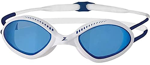 Zoggs Tiger Vuxen Simglasögon, UV-Skydd, Snabbjusterande Komfortglasögon Remmar, Dimfria Linser, Ultra Fit, Blå Tonade Linser