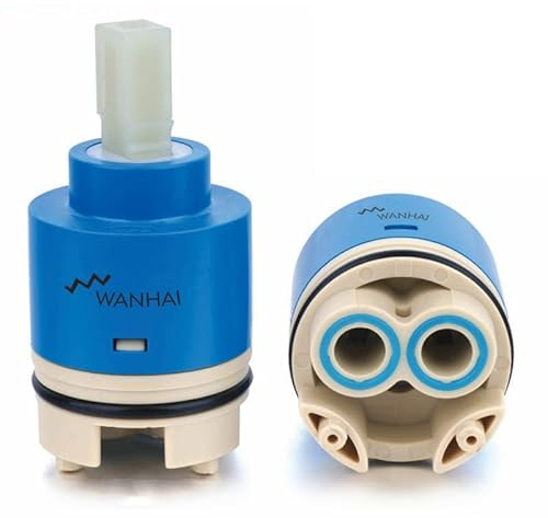 WANGCL 2 x Keramik-Wasserhahn-Kartusche, Keramik-Wasserhahn, Kartusche, für Badezimmer, Mischbatterie, Küchenarmatur, 40 mm