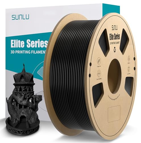 SUNLU Elite PLA 3D-Drucker-Filament – PLA-Filament 1,75 mm, passend für die meisten FDM 3D-Drucker, sauber gewickeltes PLA-3D-Druck-Filament 1,75 mm, Maßgenauigkeit +/- 0,02 mm, 1-kg-Spule, PLA