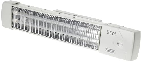 Stufa da bagno al quarzo orientabile, 600-1200 W, per riscaldare gli spazi e fornire comfort termico.