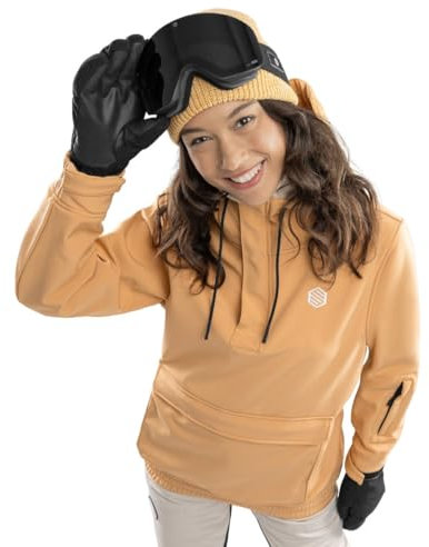 SIROKO - Giacca da Snowboard con Tasca a Marsupio da Donna W3-W Neuquén - S - Giallo