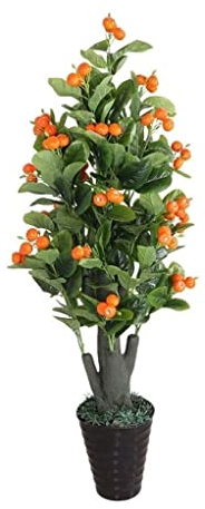 Kunstpflanze Künstlicher Baum, Pflanze, Bonsai, Kumquat/roter Obstbaum, Kunststoff, Im Topf, Für Zuhause, Wohnzimmer, Geschäft, Hotel, Hochzeit, Party, Dekoration Künstliche Pflanzen ( Color : Kumquat