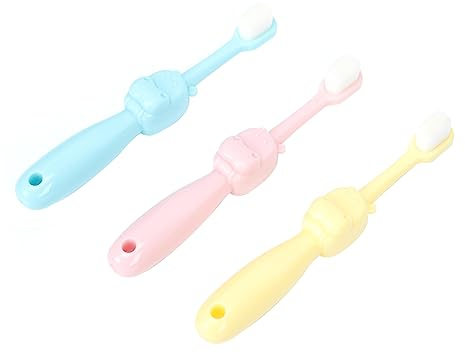 Gatuida 3stücke Teiliges Zahnbürsten Set Mit Weichen Cartoon-nilpferd-borsten Für Sanfte Tiefenreinigung Langlebig Und Komfortabel Für Junge Mädchen Zur Gründlichen Mundpflege