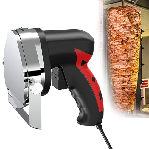 Weyot Coltello Elettrico per Kebab Affettatrice di Kebab Elettric, Coltello Regolabile Spessore, per Tagliare Pecore, Manzo, Pollo
