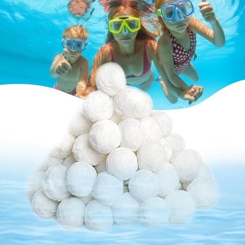 BLLREMIPSUR Pool Filter Balls, Swimming Pool Cleaning Ball Eco-Friendly Fiber Filter for Swimming Pool Aquarium Fish Tank Sand Filters (700g)