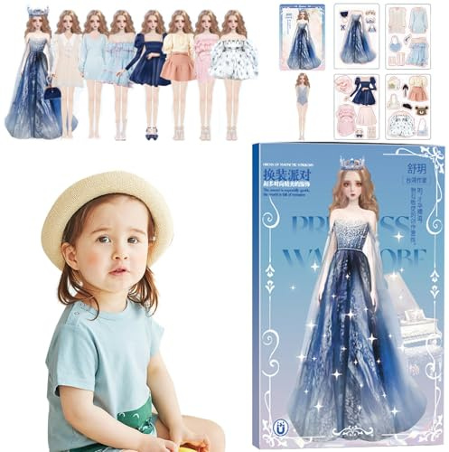 Generisch Magnet-Outfit und Zubehörteile, Magnetische Anziehpuppen | Anziehpuppen-Spielset-Spielzeug,Lehrreiches tragbares Rollenspielspielzeug für Geburtstag, Neujahr, Weihnachten, Ostern