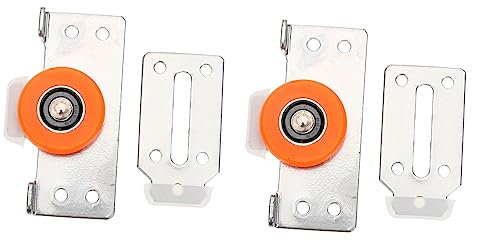 Artibetter 2ensembles Poulies Métal Pour Portes Coulissantes De Roulettes Robustes Silencieuses Et Résistantes Pour Armoires Fenêtres Placards Et Meubles Avec Guide De Porte Ajustable