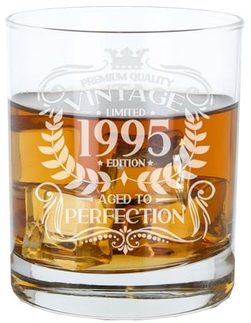 Always Looking Good 31st Birthday Gift for Men Vintage 1995 Aged to Perfection Engraved Whiskey Glass Present for 31 Year Old Etched Whisky Bourbon Scotch Lowball Tumbler Glasses