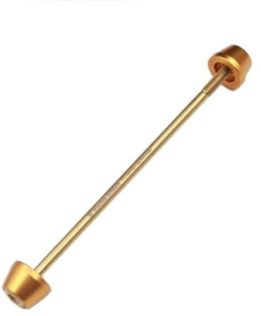 LUOKEKE Schnellspanner Fahrrad TP Line for Vorder- und Hinterradnabe, Achsenzentrum aus Titanlegierung, langsame Freigabestange, 74-112 mm Achse Fahrrad Schnellspanner(Rear Gold)