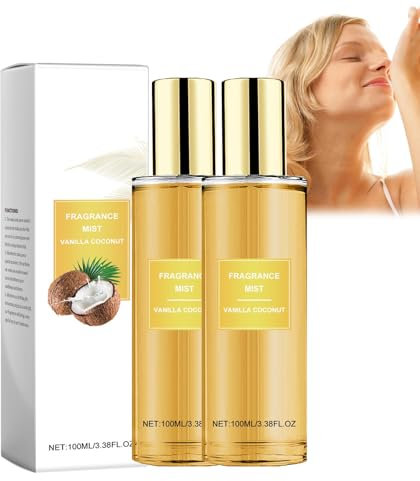 V Secret Vanille Coconut Passion Bodyspray, Coconut Passion Fragrance Mist, Bodyspray Parfum Damen, Eau de Parfum Für damen, Langanhaltender Duft, Ideal für den Sommer (2PC-Vanille Kokosnuss)