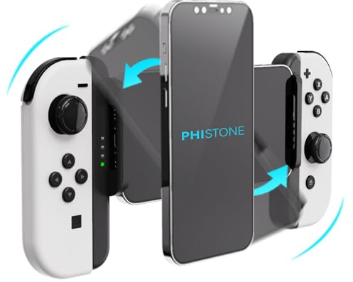 Phistone Magnetic MagSafe Smartphone & Tablet Mount for Nintendo Switch JoyCon (JoyCon Not Included) - 360° Rotation, Adjustable Length, Multi-Device Compatible, Strong Magnetic Hold