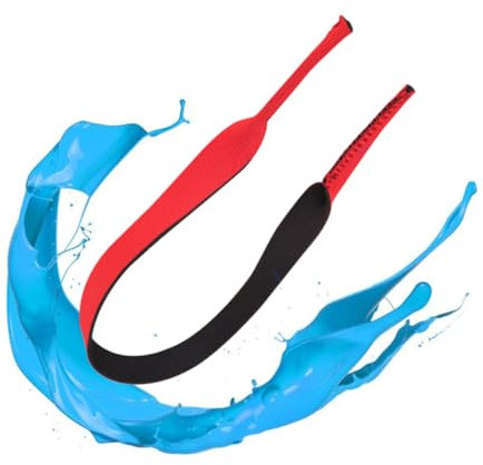 Angoily Schwimmbrillenhalter Aus Neopren Brillenband Sonnenbrillenhalter Rot Verstellbar Für Brillengestelle Haltbar Und Flexibel