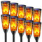 FIFlying Antorchas Solares Exterior Jardin, 10 Piezas, Luz Solar Exterior Jardin con Efecto de Llama Realista, Resistente al Agua IP65, para JardíN, Terraza, CéSped, BalcóN, Camino, Parterre