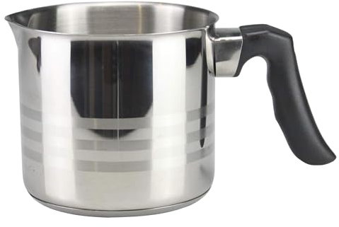 Reldor Stainless Steel Induction Milk Pot 1.8L - 14 cm, Milk Pan with Pouring Lip, Milk Jug Cookware, Non Stick Milk Pot, Ideal for Boiling Milk, Sauce, Tea