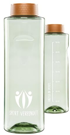 800ml Tritan Trinkflasche [Made in Austria, BPA-frei] – Ideale Größe, spülmaschinenfest, kohlensäurefest, leichte Sporttrinkflasche mit weiter Öffnung für einfaches Reinigen. (1 Flasche) (Grün)