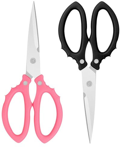 Frepxzlk Kitchen Shears, Scissors with Sharp Stainless Steel Blades, Dishwasher Safe, with Non-Slip Easy Grip Handles, for Home Paper Cutting, Kitchen Food Cutting, Set of 2