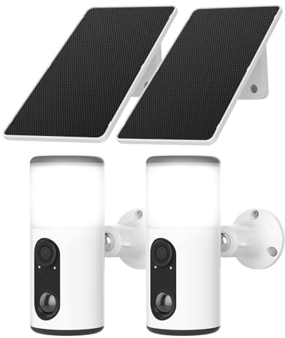 ANRAN 2K Solar Überwachungskamera Aussen mit Flutlicht | Sicherheitsleuchte mit Kamera outdoor 2,4GHz WLAN, Farbnachtsicht, PIR-Bewegungsmelder ＆Alarm,2-Wege-Audio, IP66 ,Alexa