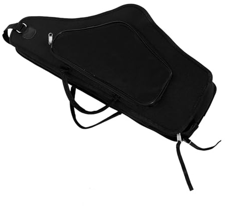 Yardwe Universeller Altsaxophonkoffer Und Stoßfeste Saxophontasche in Schwarz Mit Schultergurten Und Griff Saxophon Aufbewahrung Für Reisen Und Täglichen Transport
