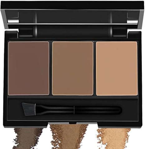 Eyebrow Powder Brow Shaping Kit - Includes Brush & Mirror for Defining, Filling, Sculpting Brows. Available in Dark & Light Brown Shades. Perfect for Natural-Looking Brows