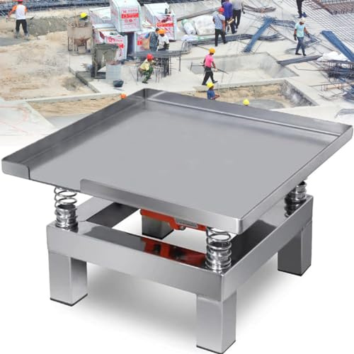 Table Vibrante en BéTon petite plaque vibrante en acier inoxydable, 3 000 tr/min, plate-forme de test, remplissage de moules et de colle, 35 x 35 x 22 cm