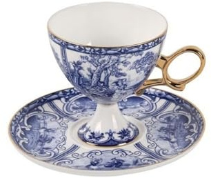RYUQW3RE Tasse à café, Tasse à café de thé de l'après-midi en Porcelaine d'os de Style Palais de Luxe léger Tasse à Highball Vintage Faite à la Main, Cadeau d'anniversaire