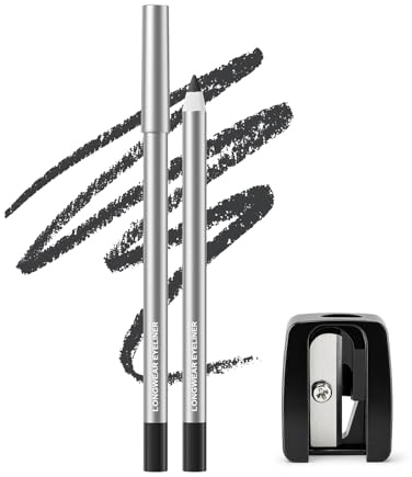 Erinde Kajal Eyeliner Grau, Wasserfest & Wischfest, Hochpigmentierter Kajalstift, Langanhaltender Eye Liner bis zu 18H, Weiches und Geschmeidiges Auftragen, Intensive Farbabgabe, Vegan, 06#