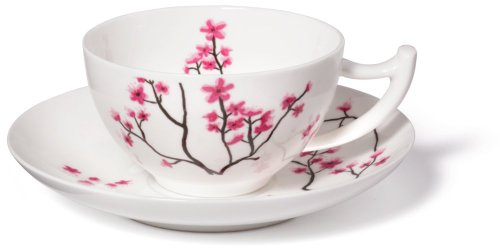 Teetasse und Unterteller Cherry Blossom - TeaLogic