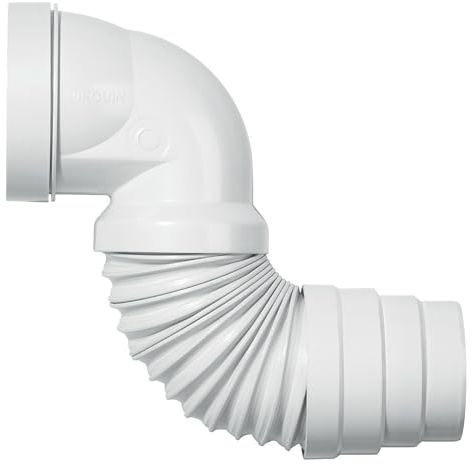 Wirquin 70718813 - Tubo per WC angolare estensibile da incollare, bianco