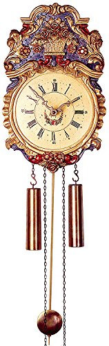 Rombach & Haas Klassische Kuckucksuhr historisch braun Schwarzwalduhr 8-Tagewerk 35 cm