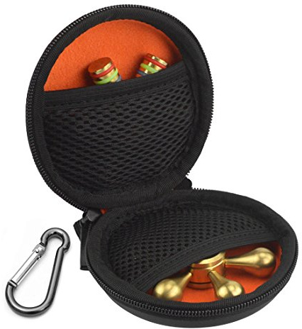 Geekria Fidget Spinner Hartschalen-Schutzetui, für 2 Finger-Spinner-Spielsachen, passt für Dreieck, Kreis & weitere Formen, weiches Futter