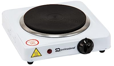 SQ Professional Electric Hot Plate with Single Ring 1000W - White