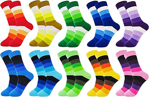 Mens Casual Cotton Rich Smart Design Colourful Comfortable Dress Crew Calf Socks Multipack