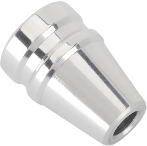 Speedway Motors Universal Billet Aluminum Dash Knob, ¼” Bore with Set Screw Retainer, Polished Aluminum Switch Knob for Headlight, Wiper, Door, Lock or Radio Control Applications