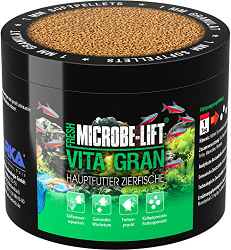 ARKA Vita Gran - 500 ml / 300 g - Nährstoffreiches Granulatfutter für lebendige Farben und gesundes Wachstum bei Fischen in Süßwasseraquarien, kaltgepresst