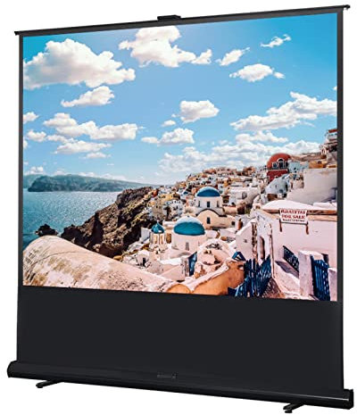 ZEELYDE Projector Screen,Floor-Standing Projection Screens for Indoor and Outdoor, 100 Inch 16:9 HD Desktop for Commercial Home, One-Button Pull Up Portable Projection Screen