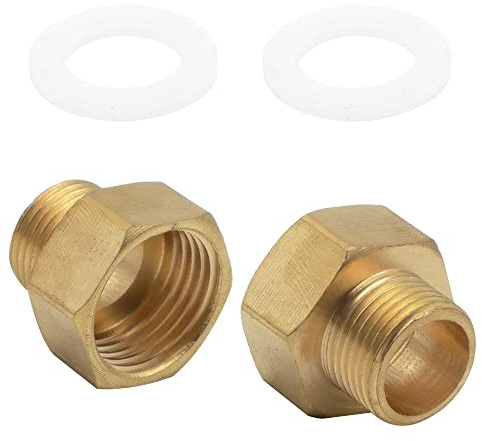 KtbeYTi 2 adaptateurs gaz laiton 1/2 vers 3/8 pour cuisinières & réchauds