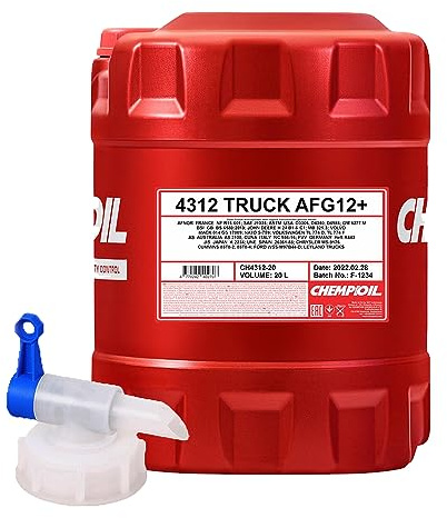 Pemco 20L +Auslaufhahn CHEMPIOIL Truck AFG 12+ Antifreeze Konzentrat Rot