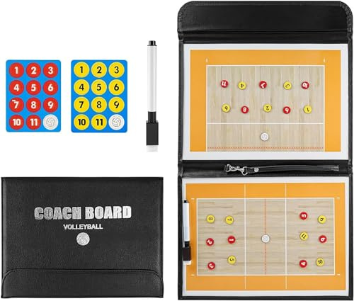 CREADY® Magnetisk Taktiktavla för Volleyboll – Träningspärm med Magnetbrickor och Penna