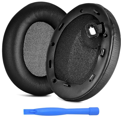 Ear Pads Replacement for Sony WH-1000XM4 by MMOBIEL - Noise Cancelling Headphone Pads - Memory Foam and Protein PU Ear Pad Cushions - Noise Isolation Earpads Replacement - Black