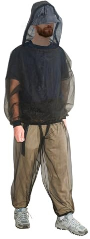 Mosquito Suit - Net Pants & Jacket with Hood - Mesh Bug Suit for Outdoor Protection from Flies, Gnats, No-See-Ums & Midges - Mosquito Clothing for Men & Women with Carrybag, XL Size