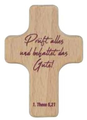 Uljö Handschmeichler Kreuz Holz | Jahreslosung 2025