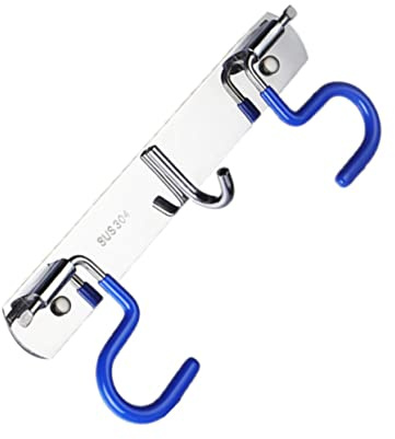 SEWOART Soporte para Escoba y Trapeador Punching, Organizador de Herramientas de Jardín Agarre Fuerte, Soporte de Acero Inoxidable para Baño o Cocina