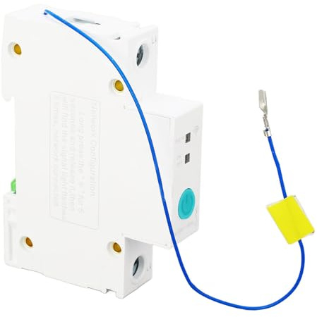 Smart WiFi Leistungsschalter 1P DIN-Schiene, Smart WIFI 1P Zeitschaltuhr Hutschiene, mit Fernbedienung Energieüberwachung kompatibel für Smart Home|Sprachsteuerung und Zeitmessung