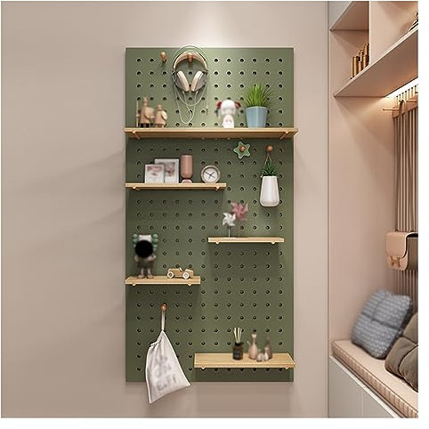 Panneau de rangement mural perforé, panneaux d'organisation muraux en panneau perforé pour chambre à coucher, bureau, salle de bain, kit de panneaux perforés pour étagère de rangement modula