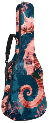Gitarrentasche in voller Größe, 101,6 cm, 104,4 cm, 106,7 cm, Tragetasche für E-Bass, klassische Gitarre, Night Galaxy Glitter Sky, Mehrfarbig 04, 42.9x16.9x4.7 in, Lässiger Tagesrucksack