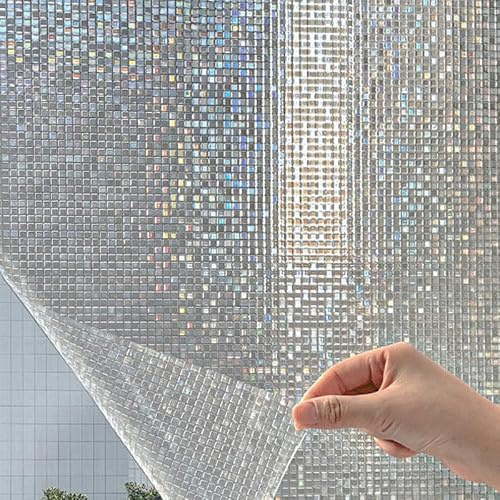 Fensterfolie Streifen Blickdicht Sichtschutzfolie, Milchglasfolie Blickdichte Sichtschutzfolie, Selbstklebend Klebefolie Milchglasfolie Fenster, Geeignet für Schlafzimmer, Küche (A,70 cm x 200 cm)