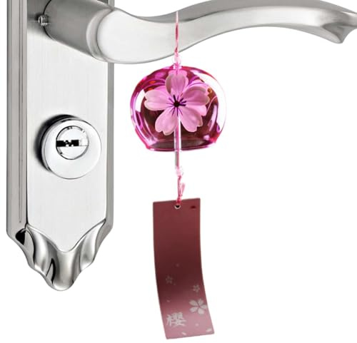 Carillon éolien Romantique | Cloches à Vent japonaises à Fleurs romantiques à l'extérieur, Petit Carillon à Vent Traditionnel, Pendentif Fait à la Main, décoration d'intérieur, Cloche de